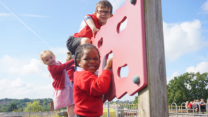 Photo of children at Ysgol Gymraeg Cwmbrân