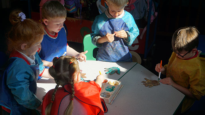 Photo of children at Ysgol Gymraeg Cwmbrân