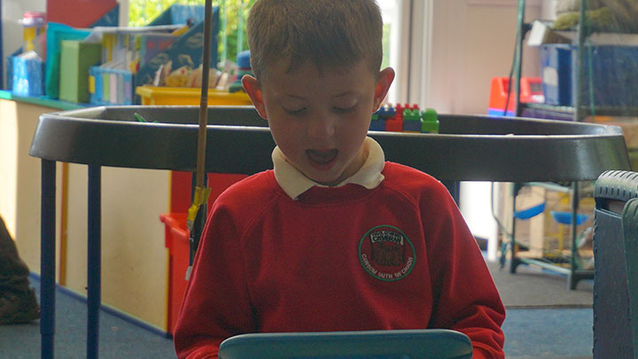 Photo of children at Ysgol Gymraeg Cwmbrân